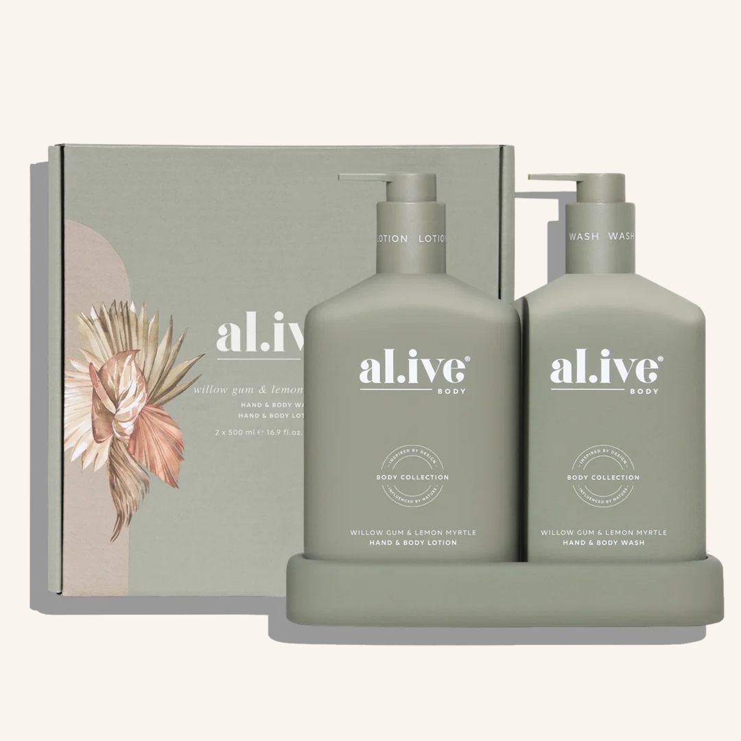 al.ive body Willow Gum & Lemon Myrtle Hand & Body Wash & Lotion Duo