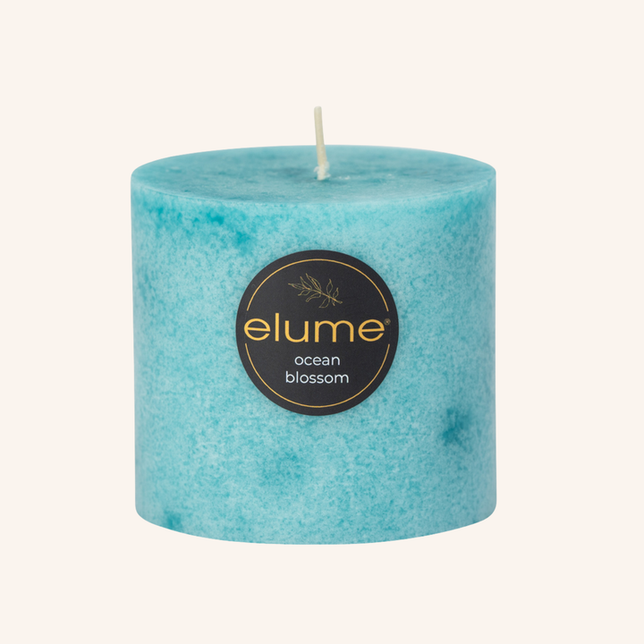 Ocean Blossom 3x3 Pillar Candle | Elume
