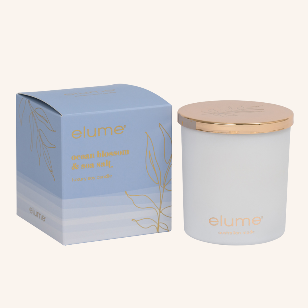 Ocean Blossom & Sea Salt Soy Candles | Elume