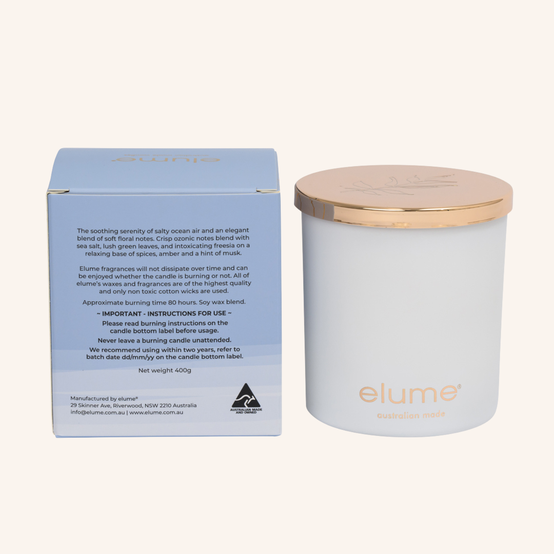 Ocean Blossom & Sea Salt Soy Candles | Elume