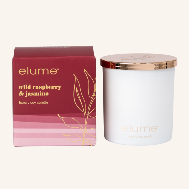 Wild Raspberry & Jasmine Soy Candles | Elume
