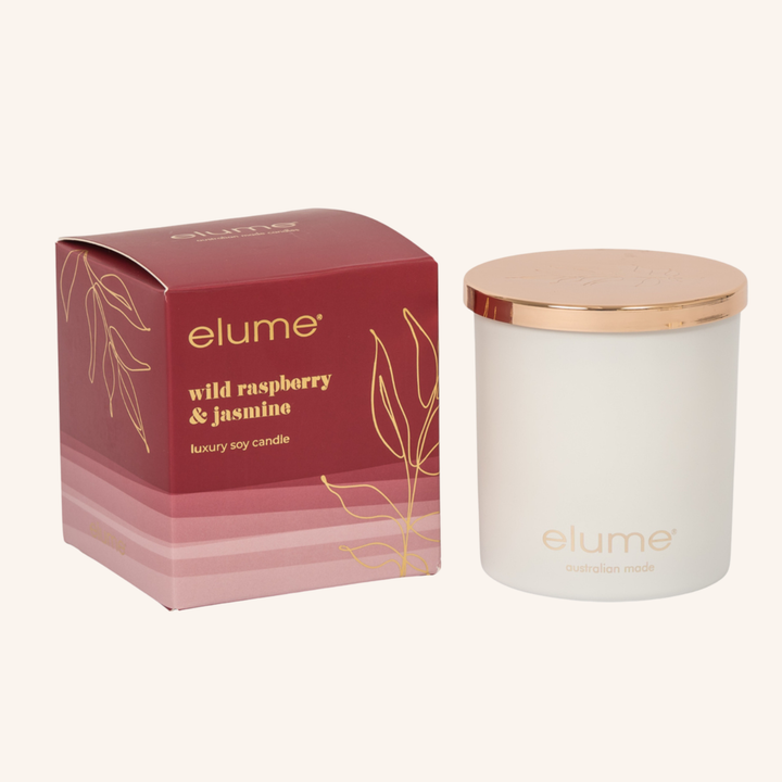 Wild Raspberry & Jasmine Soy Candles | Elume