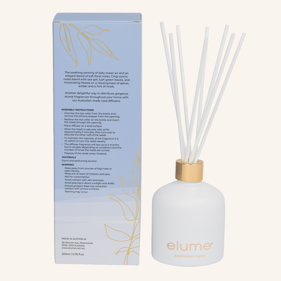 Ocean Blossom & Sea Salt Reed Diffuser | Elume