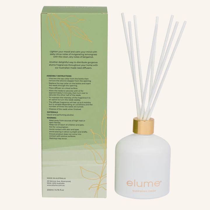 Lemongrass & Bergamot Reed Diffuser | Elume
