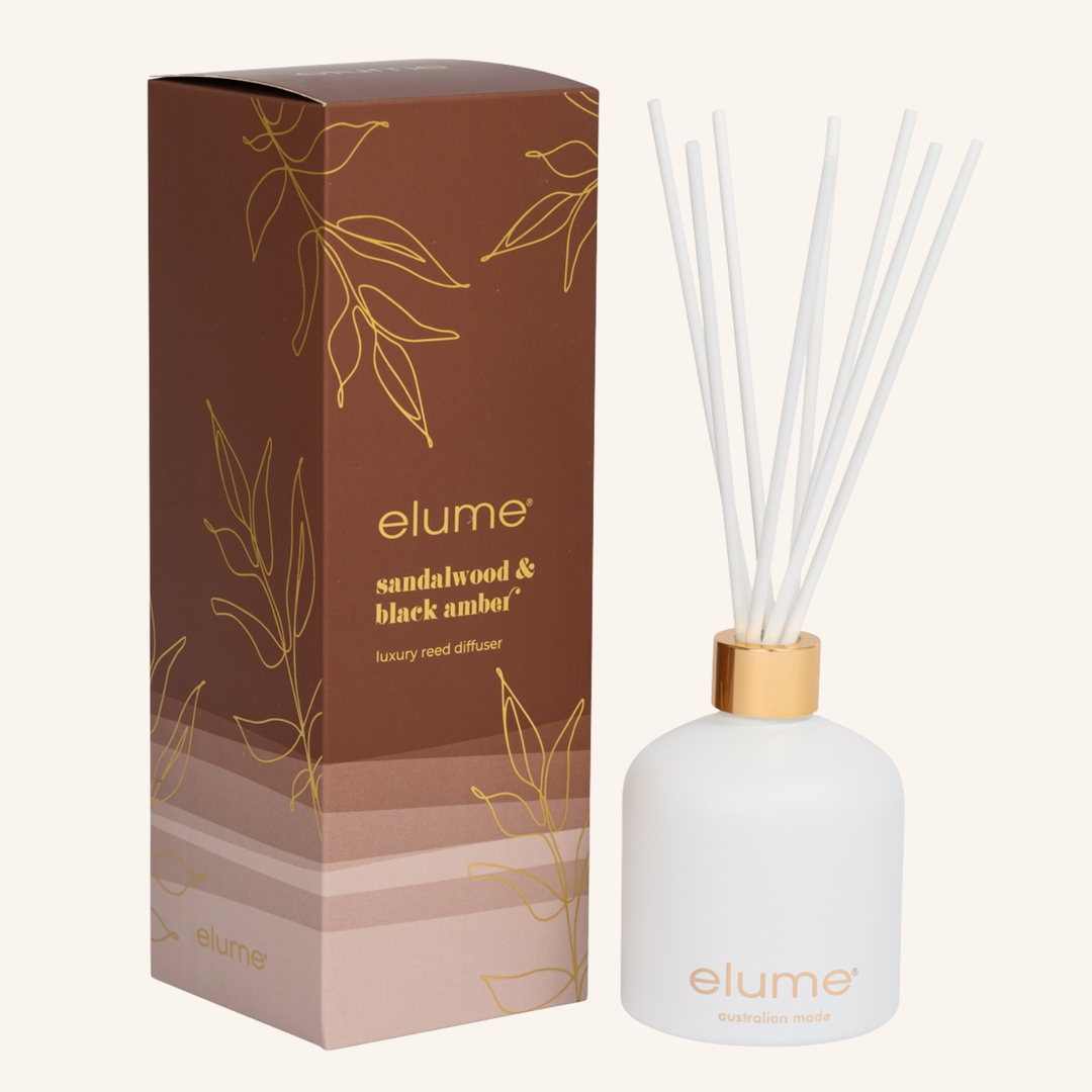 Sandalwood & Black Amber Reed Diffuser | Elume