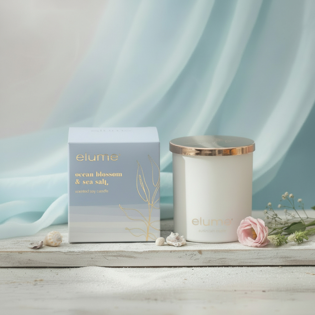 Ocean Blossom & Sea Salt Soy Candles | Elume