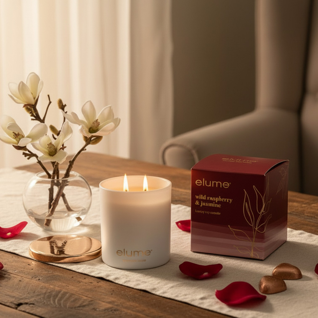 Wild Raspberry & Jasmine Soy Candles | Elume