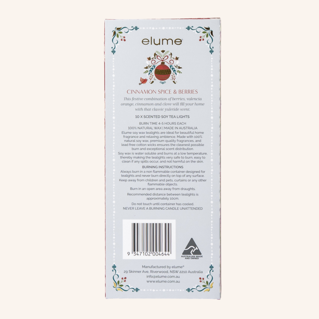 Christmas Cinnamon Spice and Berries Tealights | Elume