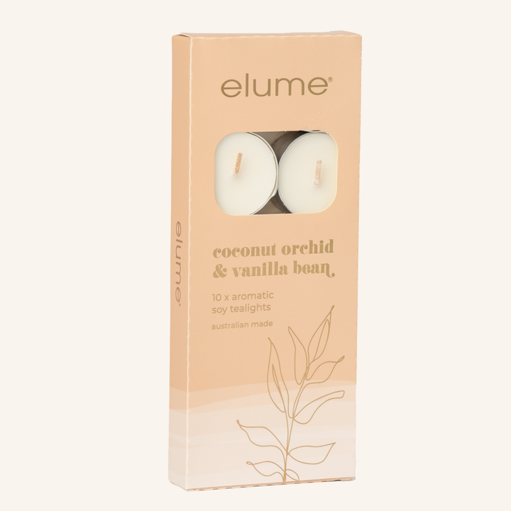 Coconut Orchid & Vanilla Bean Tealights | Elume