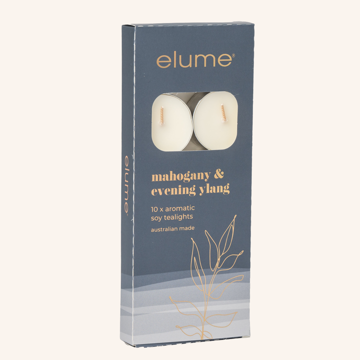 Mahogany & Evening Ylang Tealights | Elume