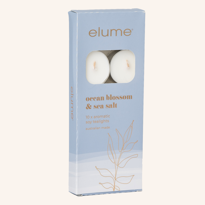 Ocean Blossom & Sea Salt Tealights | Elume