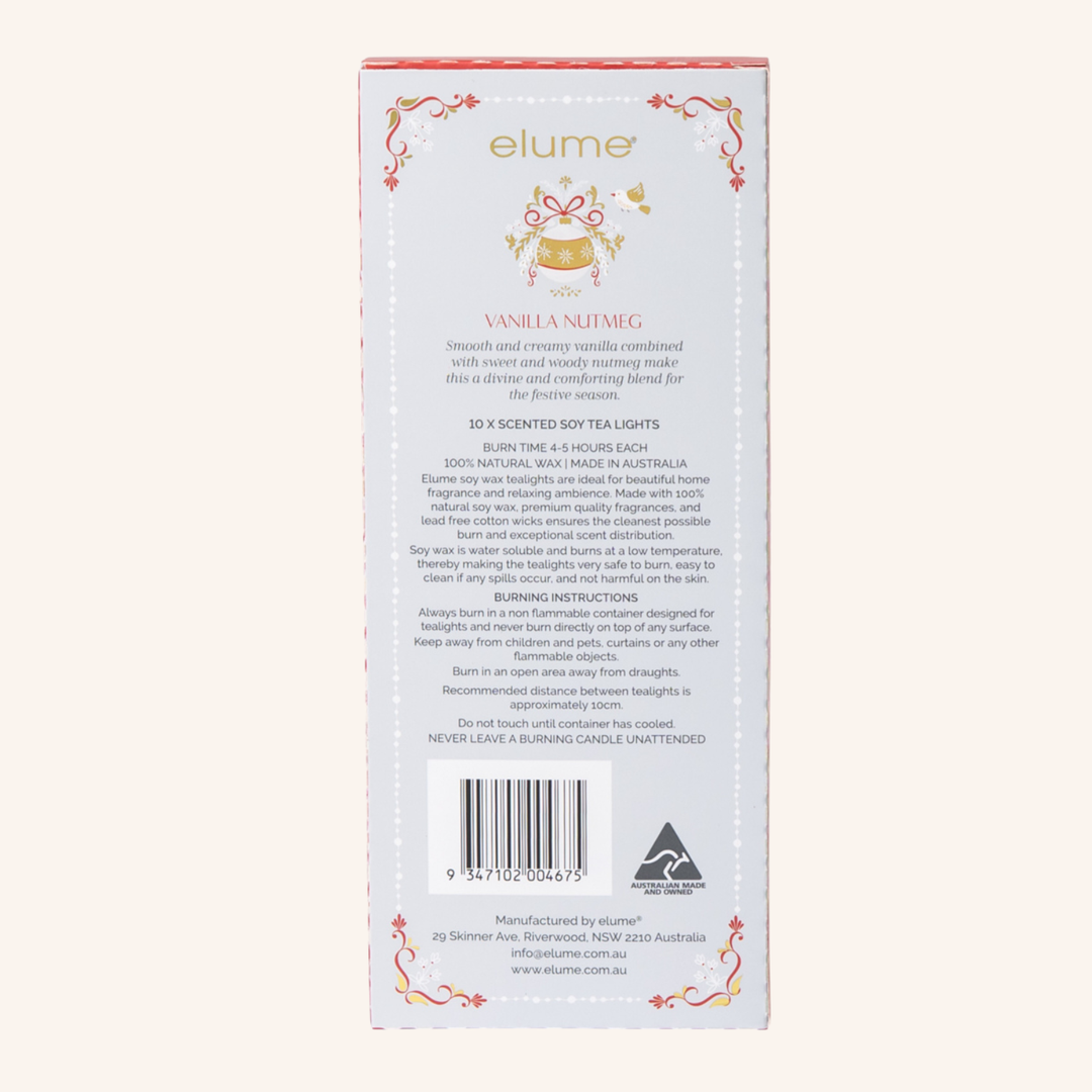Christmas Vanilla Nutmeg Tealights | Elume