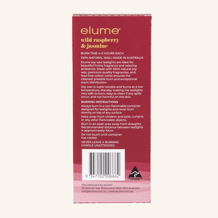 Wild Raspberry & Jasmine Tealights | Elume