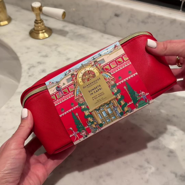 Sunsets in Capri White Peach & Sea Breeze Travel Gift Set | Glasshouse Fragrances