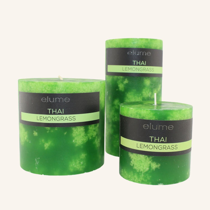 Lemongrass 3x3 Pillar Candle | Elume