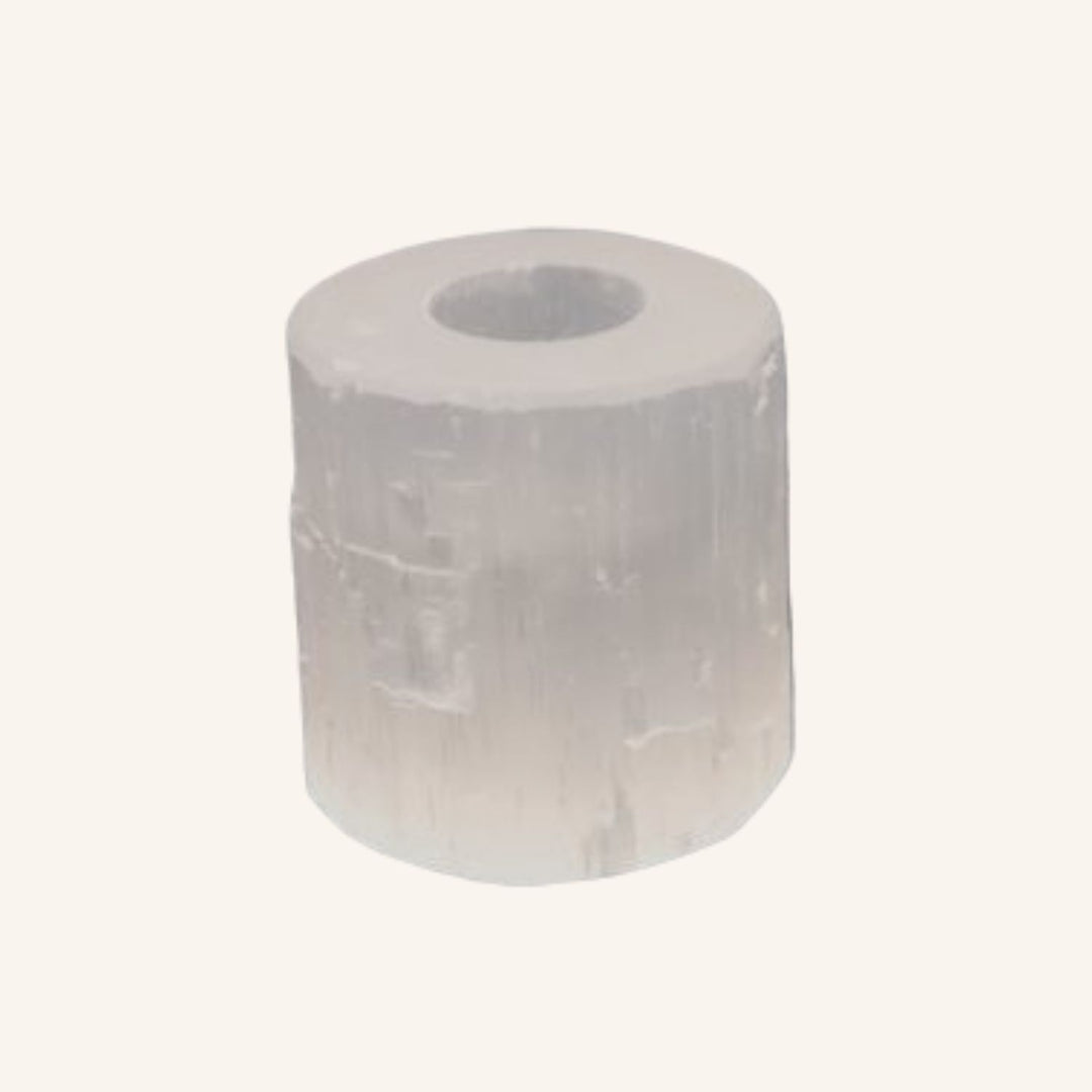 Selenite Candle Holder 10cm