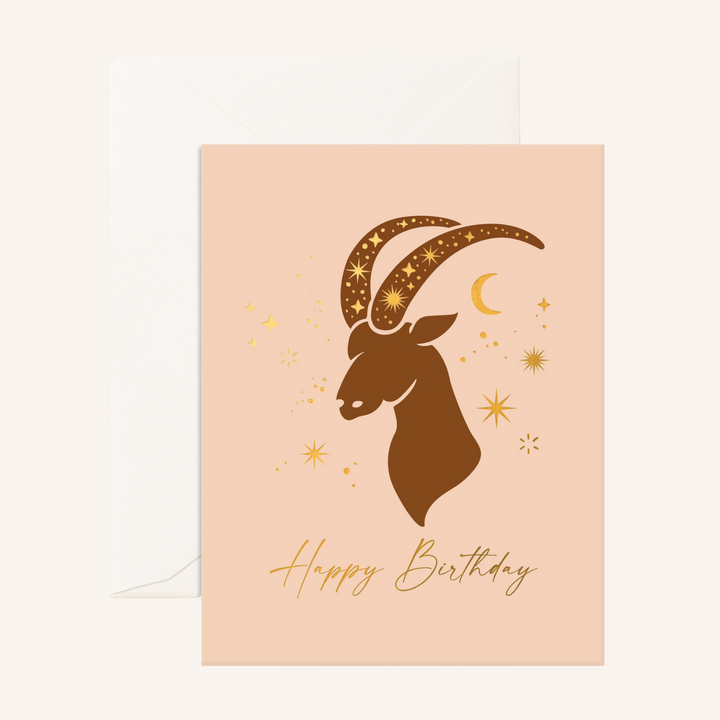 Capricorn Greeting Card by Fox & Fallow