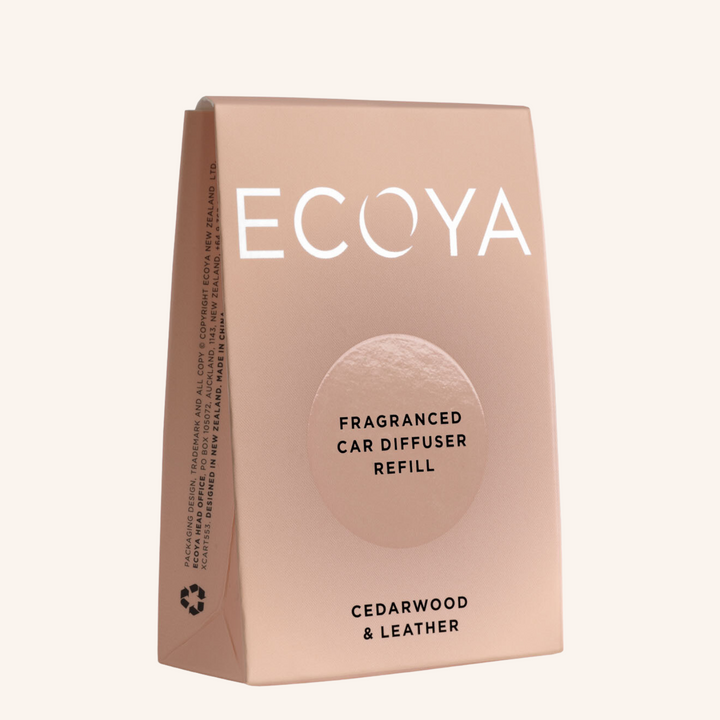 Cedarwood & Leather Car Diffuser Refill | Ecoya
