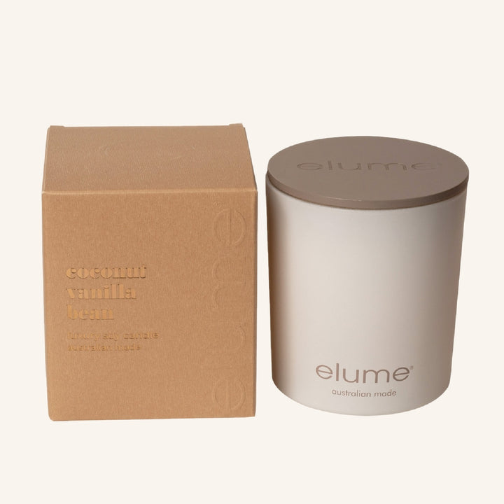 Coconut Vanilla Bean Luxury Soy Candle Jar | Elume