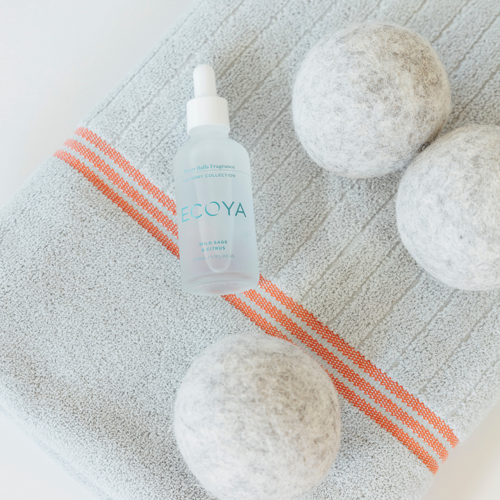 Wild Sage & Citrus Laundry Dryer Ball Fragrance Dropper | Ecoya