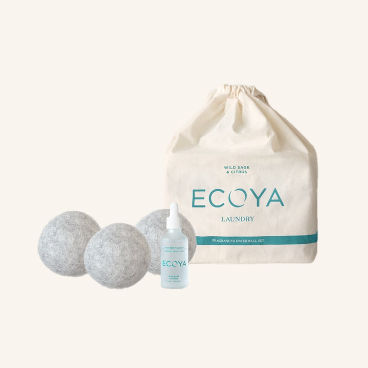 Wild Sage & Citrus Laundry Dryer Ball Set | Ecoya