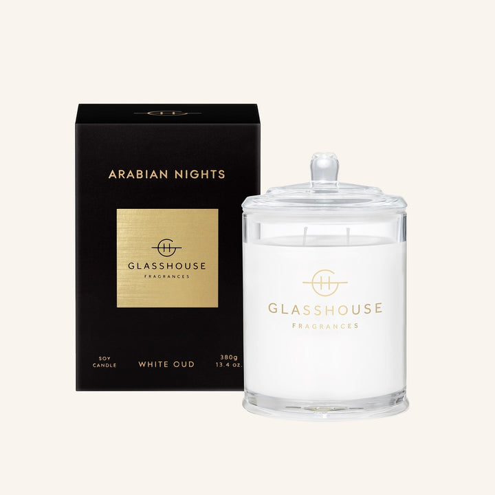 Glasshouse Arabian Nights White Oud 380g Soy Candle