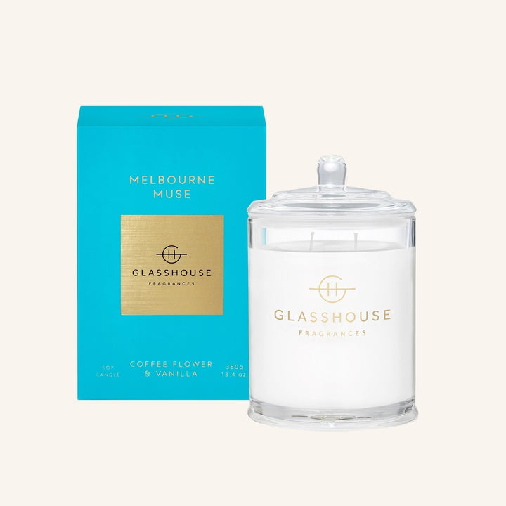 Glasshouse Melbourne Muse Coffee Flower & Vanilla 380g Soy Candle