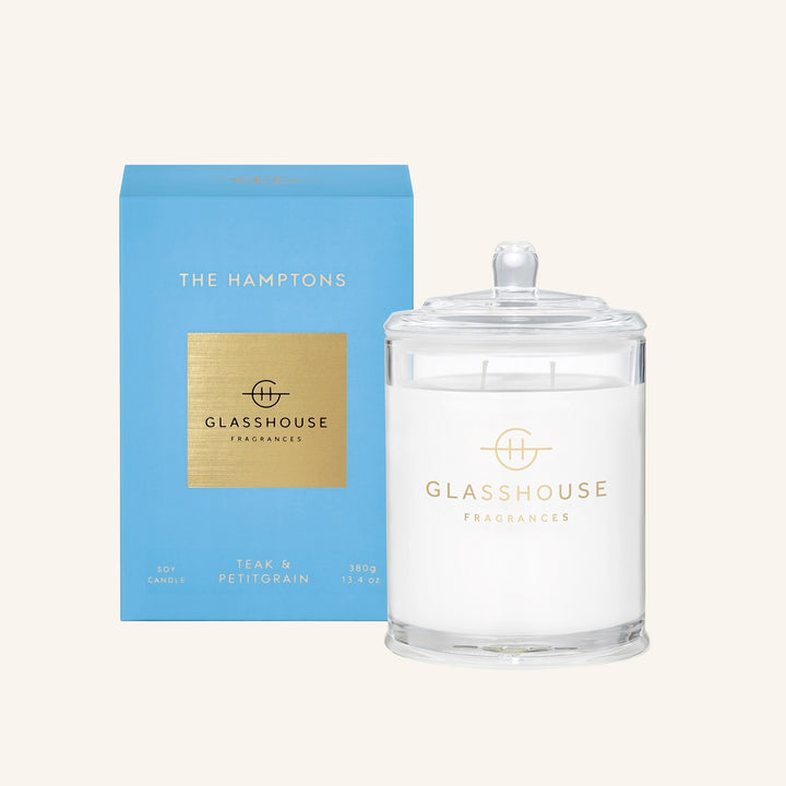 Glasshouse The Hamptons Teak & Petitgrain 380g Soy Candle