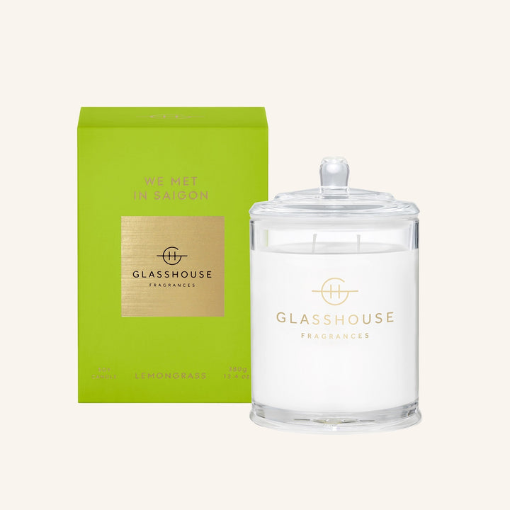 Glasshouse We Met in Saigon Lemongrass 380g Soy Candle