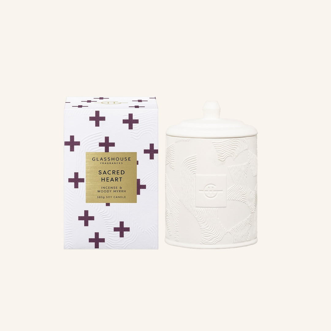 Limited Edition 380g Sacred Heart Candle | Glasshouse