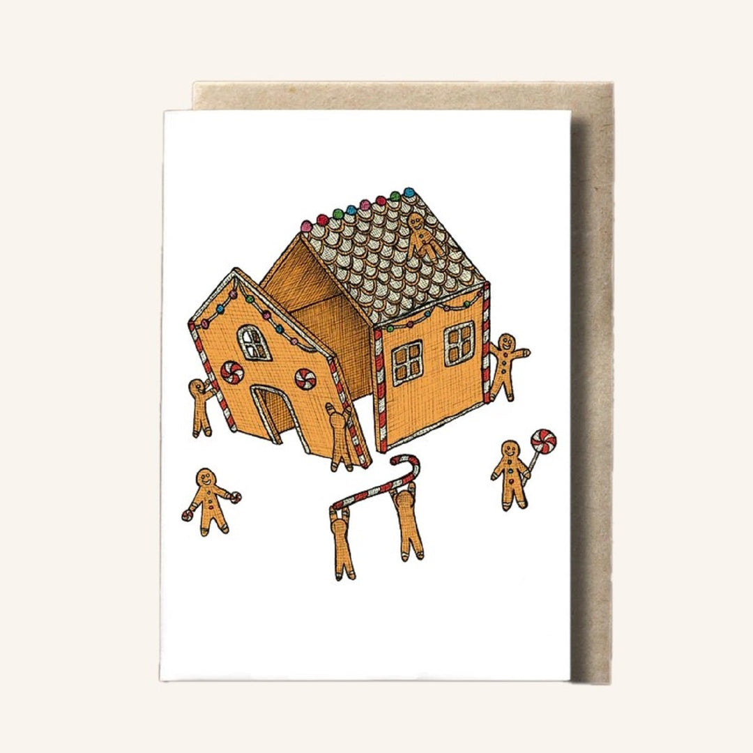 Gingerbread House Christmas card by The Nonsense Maker