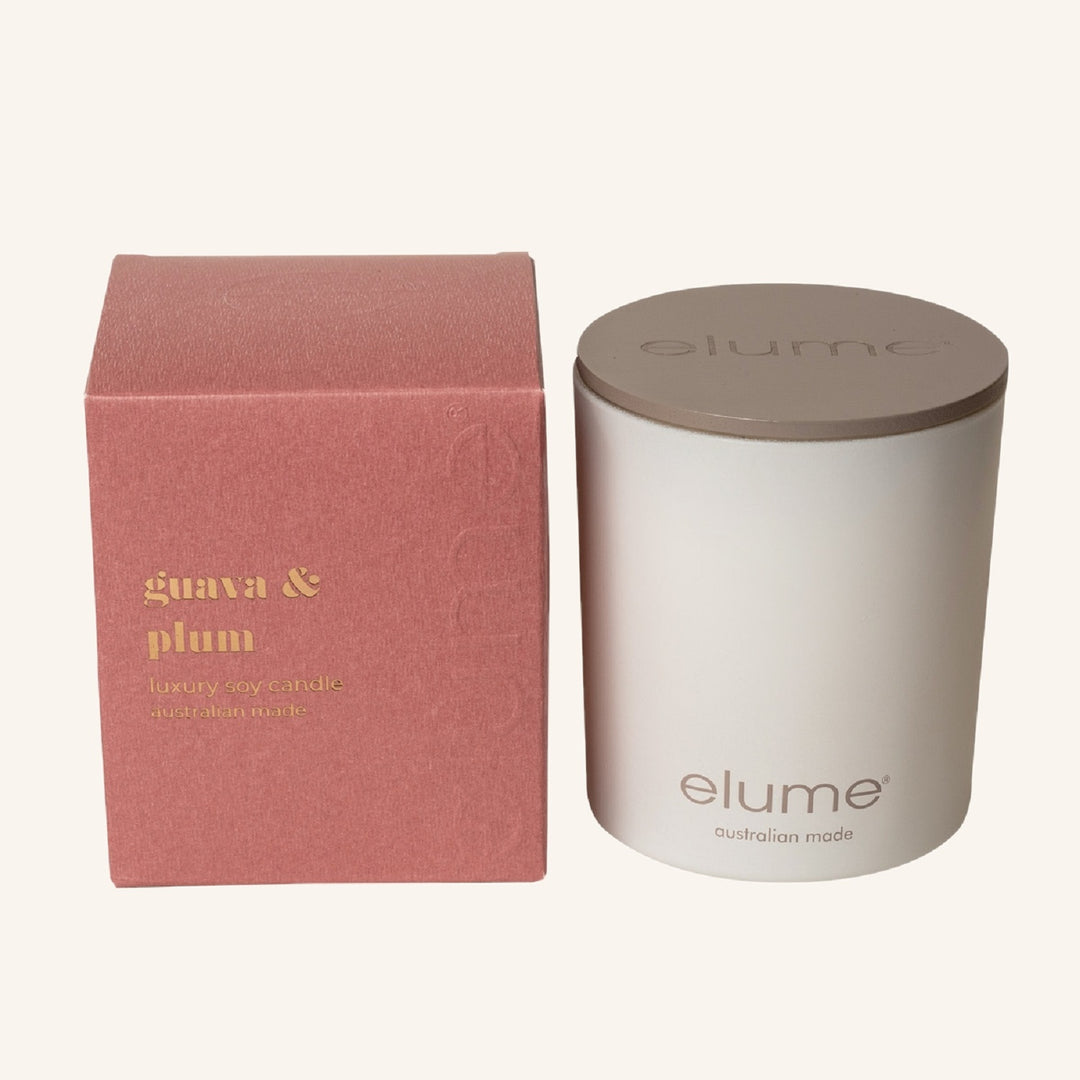 Guava and Plum Luxury Soy Candle Jar | Elume