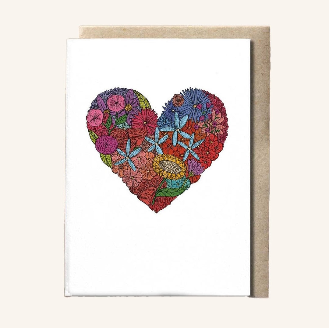 Heart of Flowers card by The Nonsense Maker