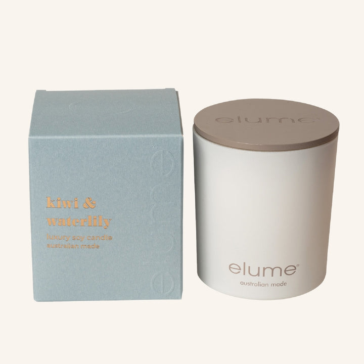 Kiwi & Waterlily Luxury Soy Candle Jar | Elume