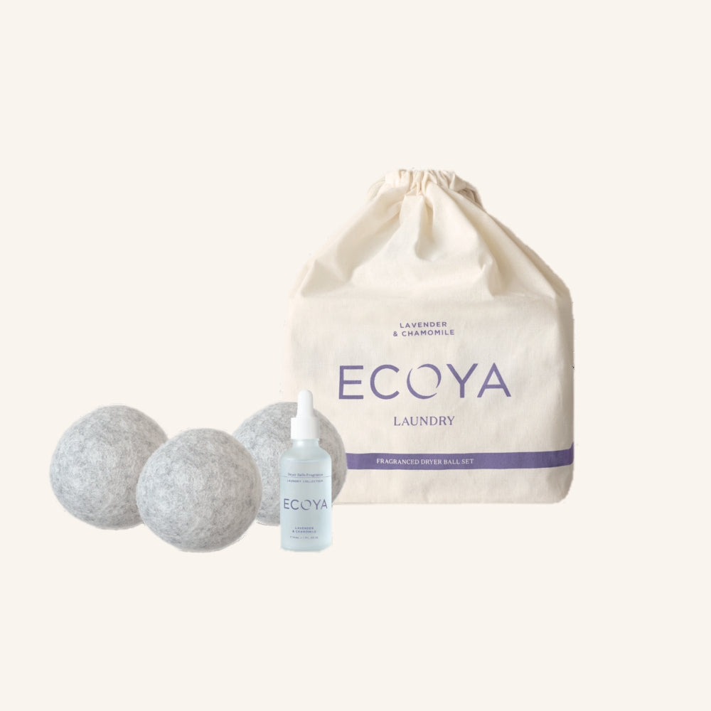 Lavender & Chamomile Laundry Dryer Ball Set | Ecoya