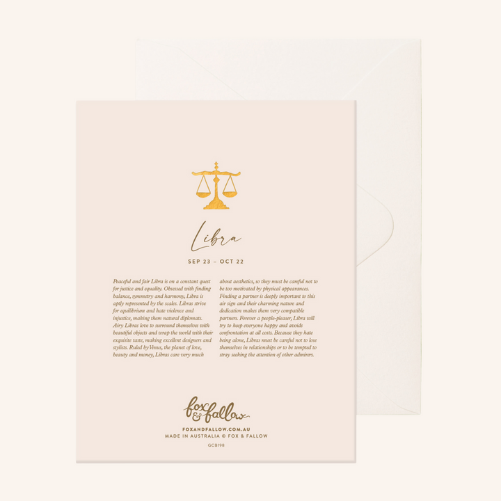 Libra Greeting Card by Fox & Fallow