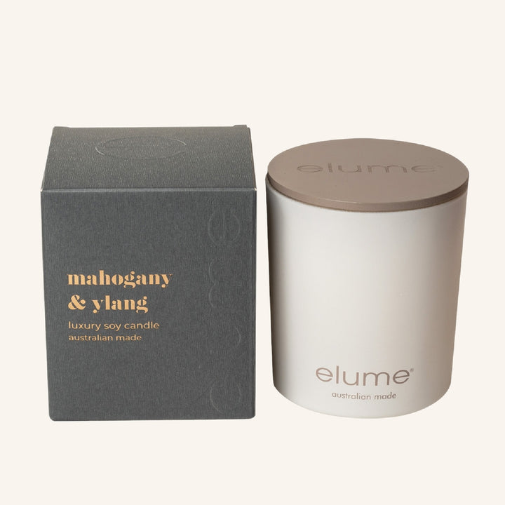 Mahogany & Ylang Luxury Soy Candle Jar | Elume