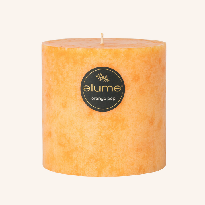 Orange Pop 4x4 Pillar Candle | Elume