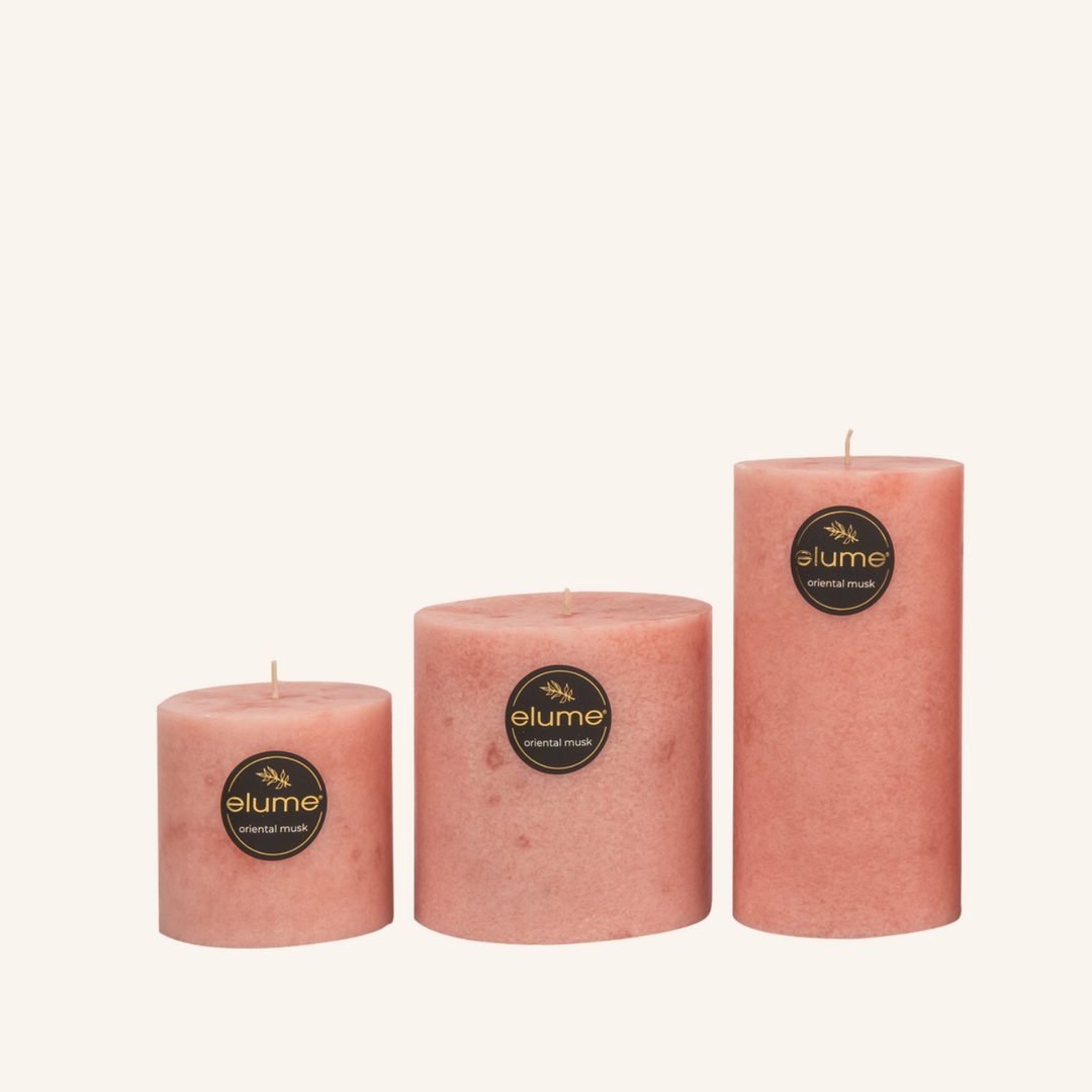 Oriental Musk 4x4 Pillar Candle | Elume