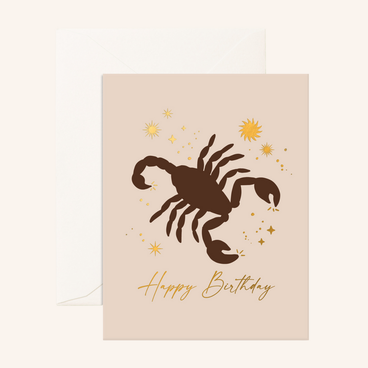 Scorpio Greeting Card by Fox & Fallow