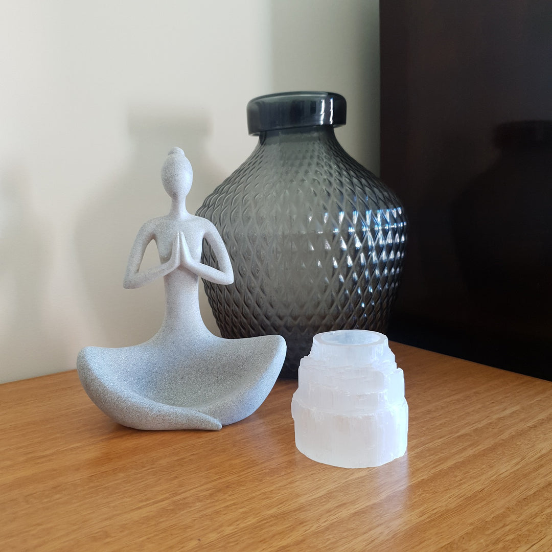 Small Selenite Tealight Holder