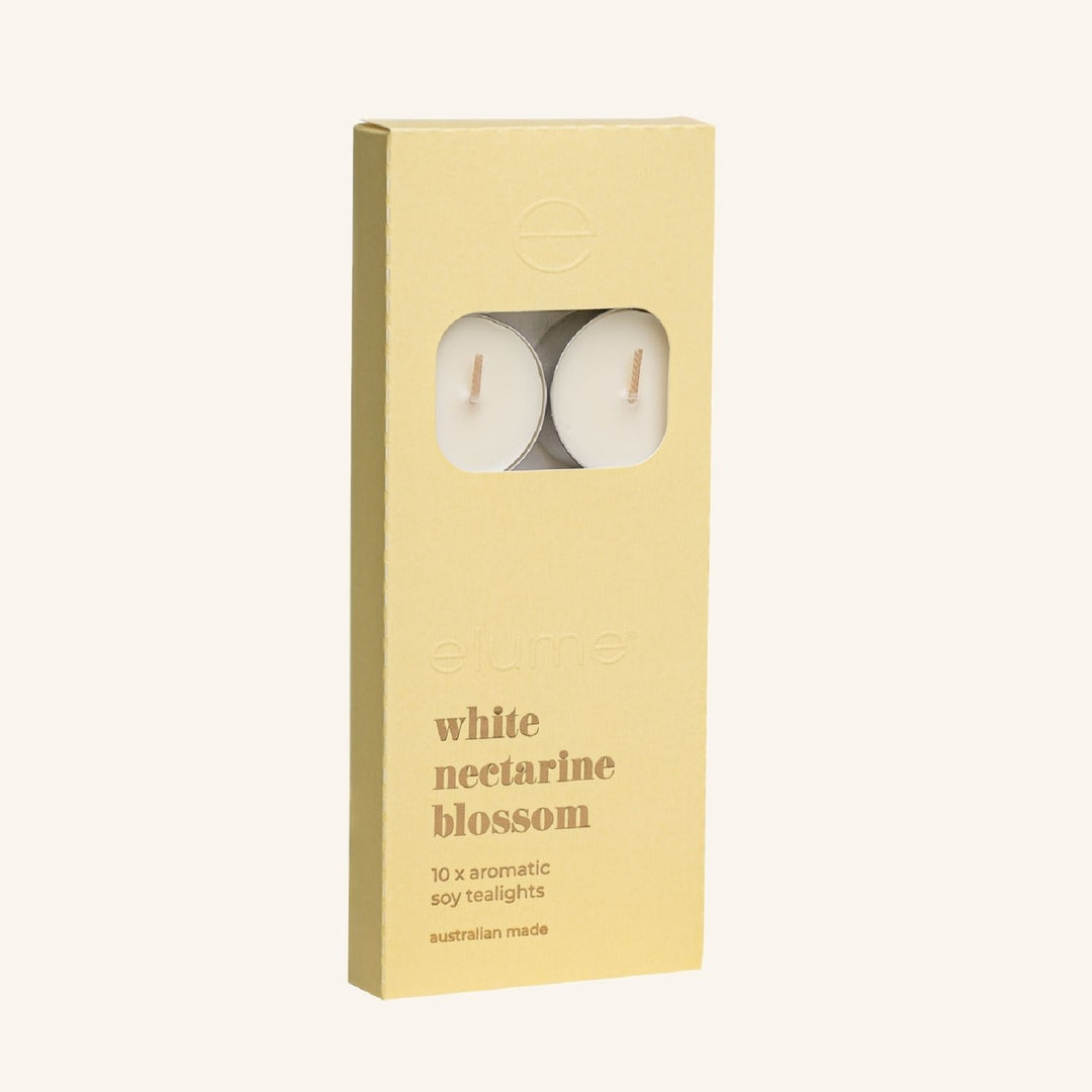 White Nectarine Blossom Tealights | Elume