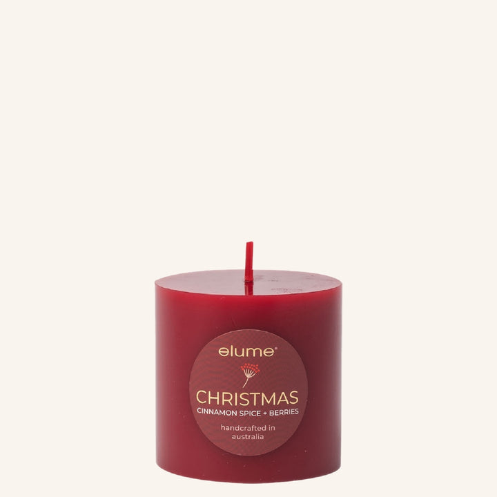 Christmas Cinnamon 3x3 Pillar Candle | Elume