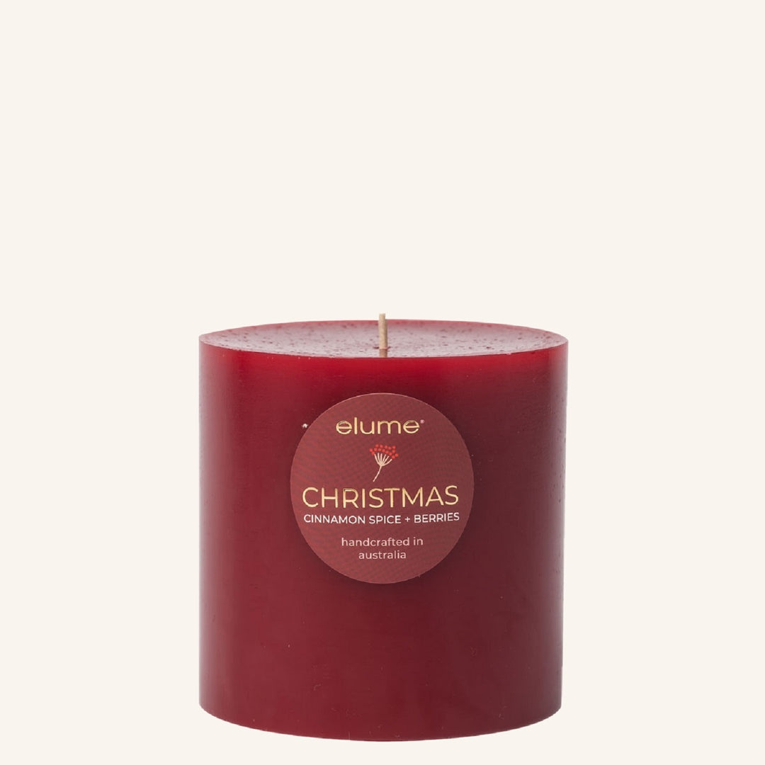 Christmas Cinnamon 4x4 Pillar Candle | Elume