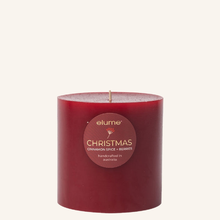 Christmas Cinnamon 4x4 Pillar Candle | Elume