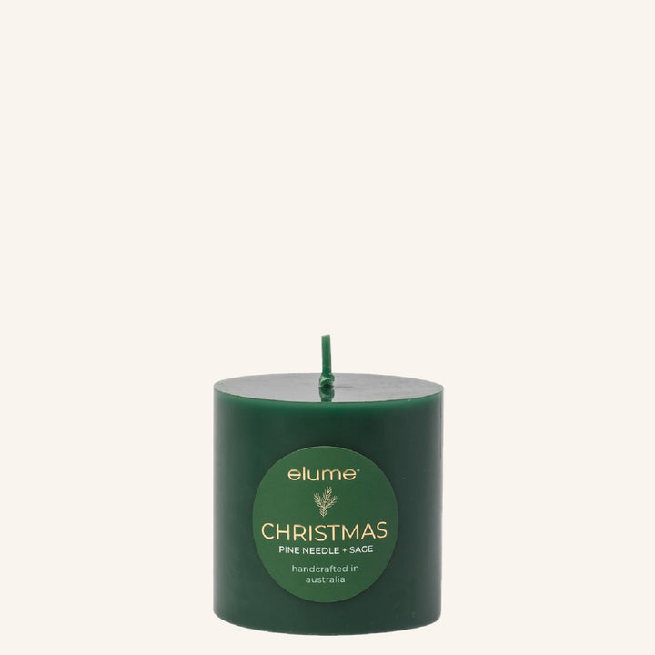 Christmas Pine 3x3 Pillar Candle | Elume