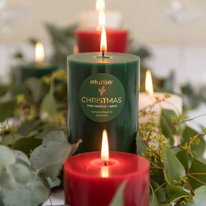 Christmas Pine 3x6 Pillar Candle | Elume